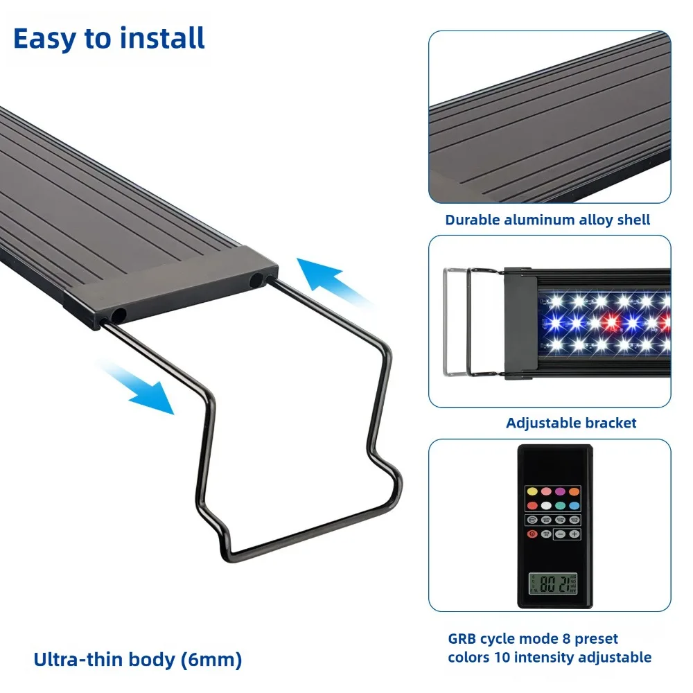 Planted Aquarium Algae Control - ضوء حوض السمك LED قابل للبرمجة،
