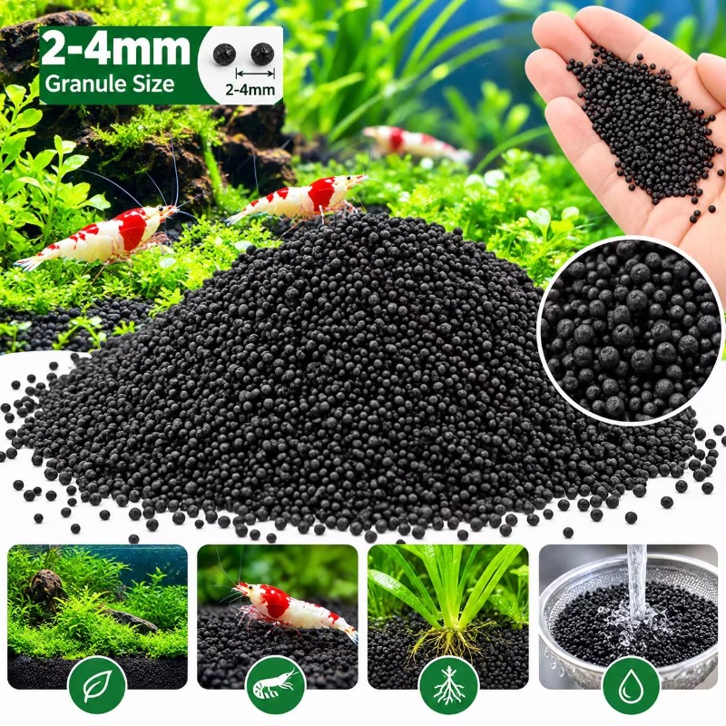 Aquarium Plant Substrate - تربة حوض السمك السوداء للنباتات المائية،