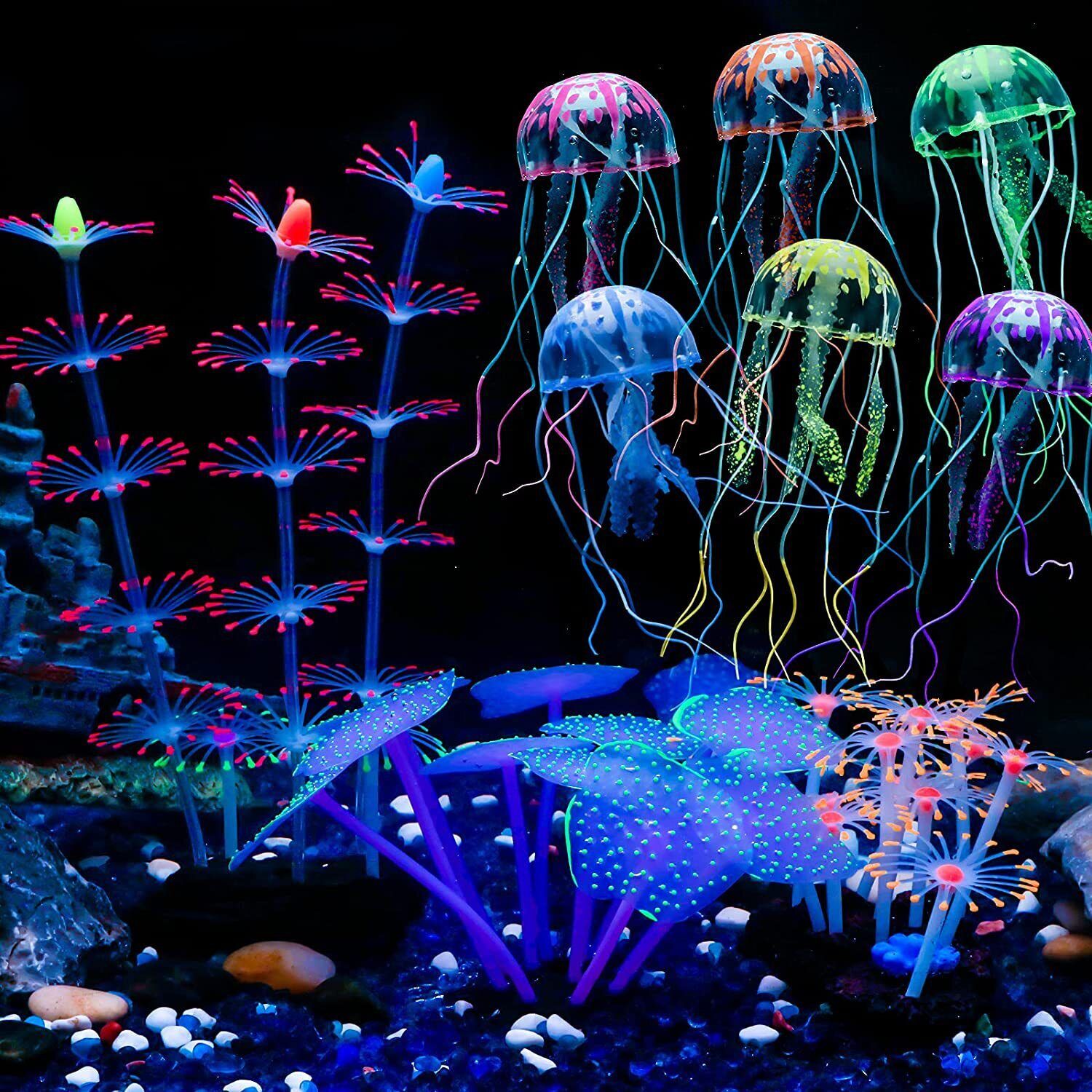 ديكور حوض السمك الاصطناعي المض - مراجعة Aquarium Plants Live وسعره