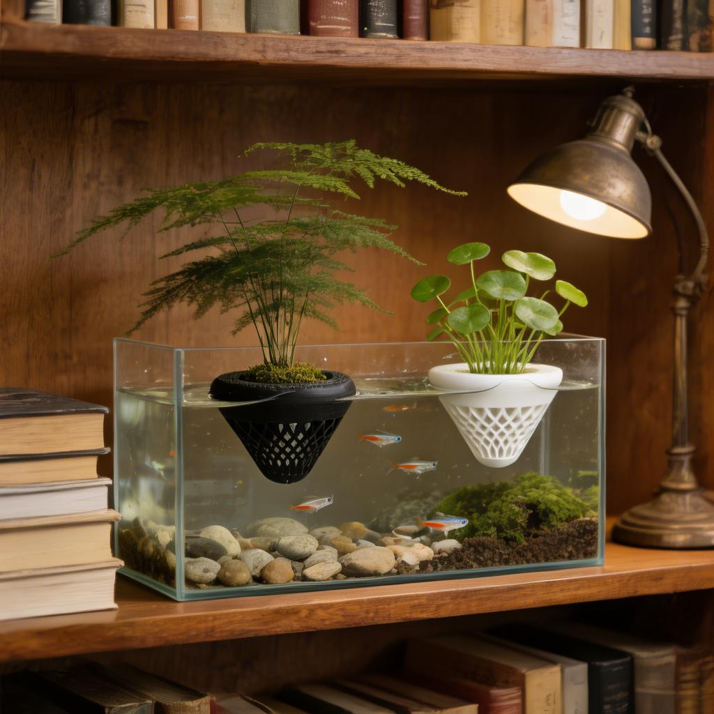 قطعتان من حامل النباتات العائم - مراجعة Aquarium Plant Holder وسعره