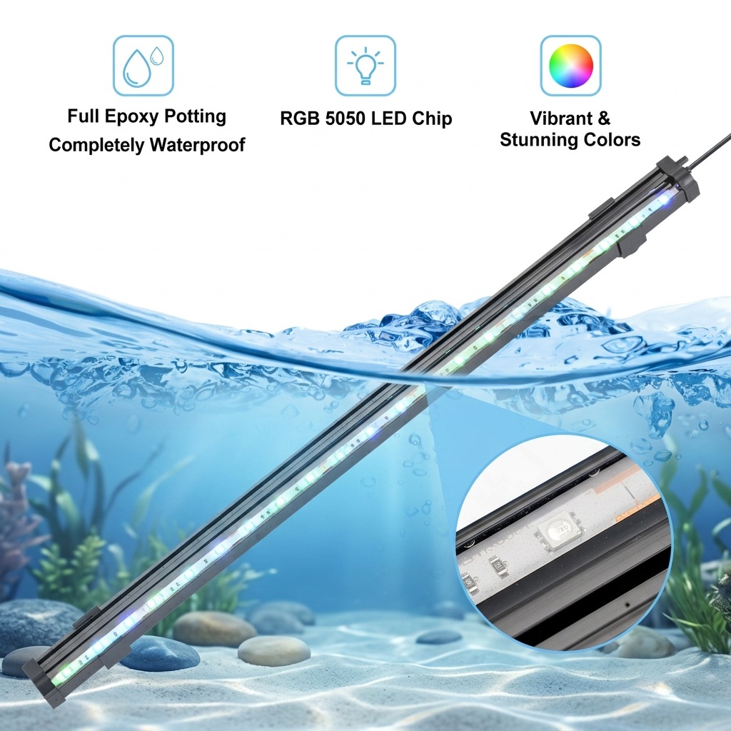 مصباح LED USB لحوض السمك مع فق - مراجعة Aquarium Plant Light وسعره
